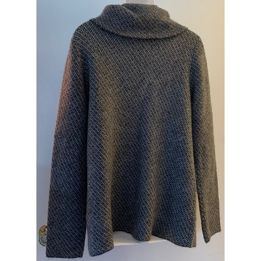 Cozy Wool Blend Jacket w/ Asymmetrical Closure and oversized Shawl Cowl Collar L - Picture 3 of 10